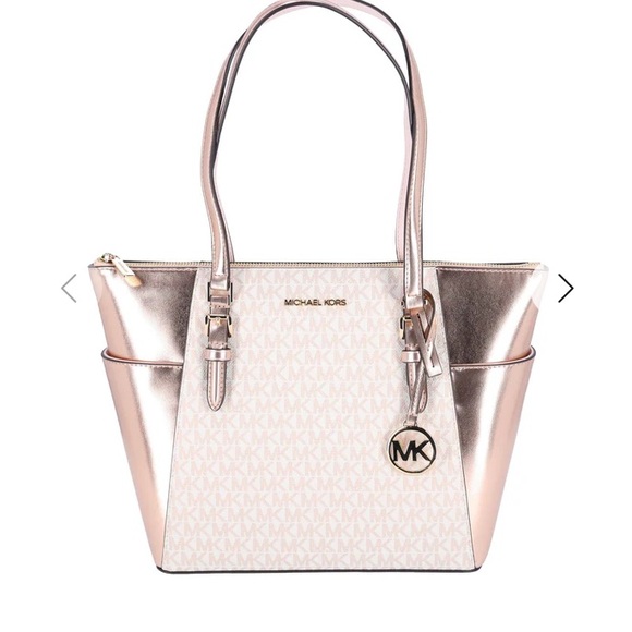 Michael Kors Metallic Pink Tote - Picture 1 of 3